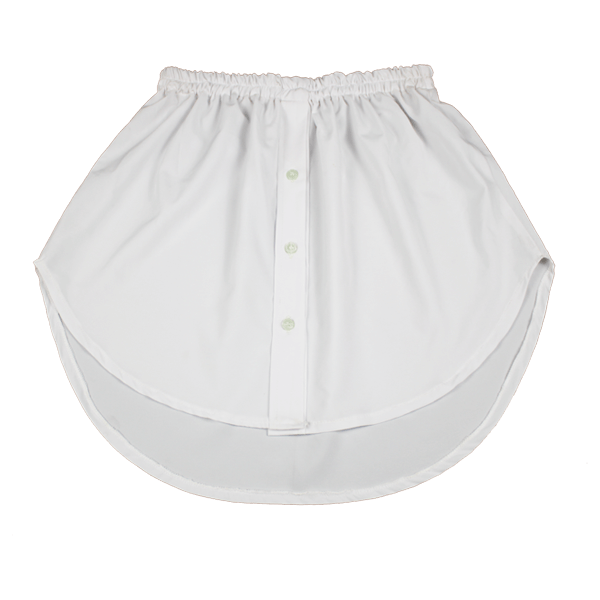 تنورة بيضاء مستويين